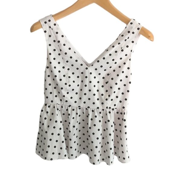 1. State Polka Dot Peplum Blouse - Picture 3 of 5
